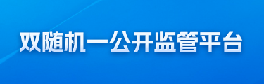 雙隨機一公開監(jiān)管平臺